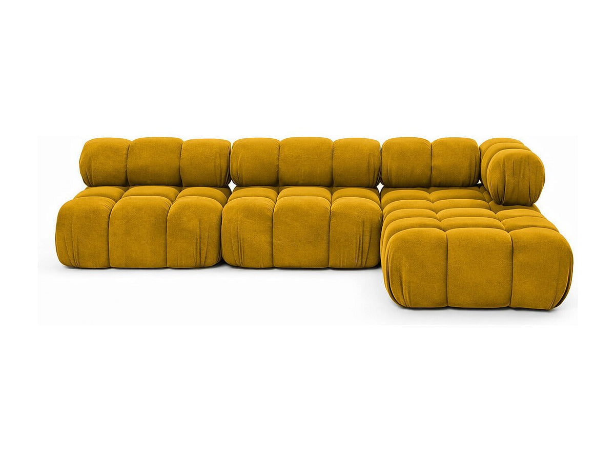 Canapé modulable jaune tissu