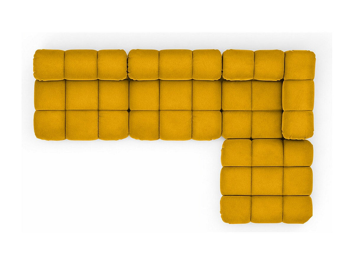 Canapé modulable jaune tissu