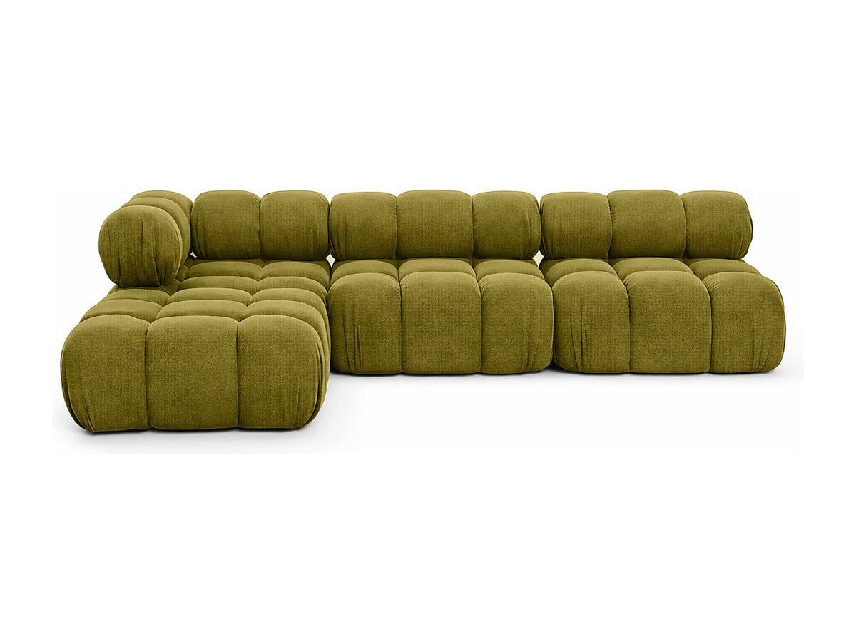 Canapé modulable vert tissu