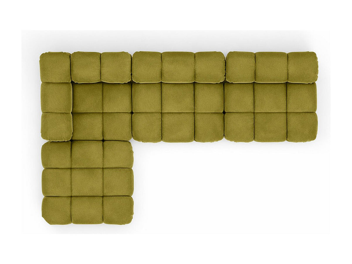 Canapé modulable vert tissu