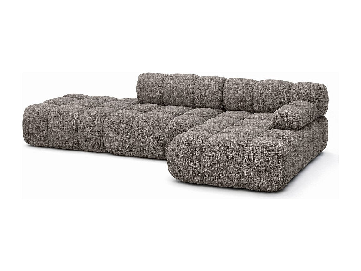 Pouf pour canapé modulable marron tissu