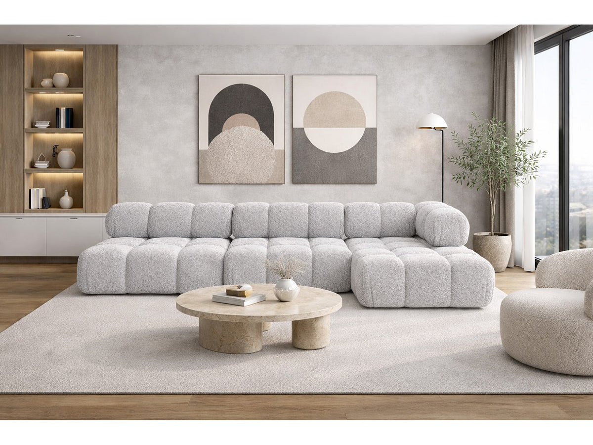 Canapé modulable gris tissu