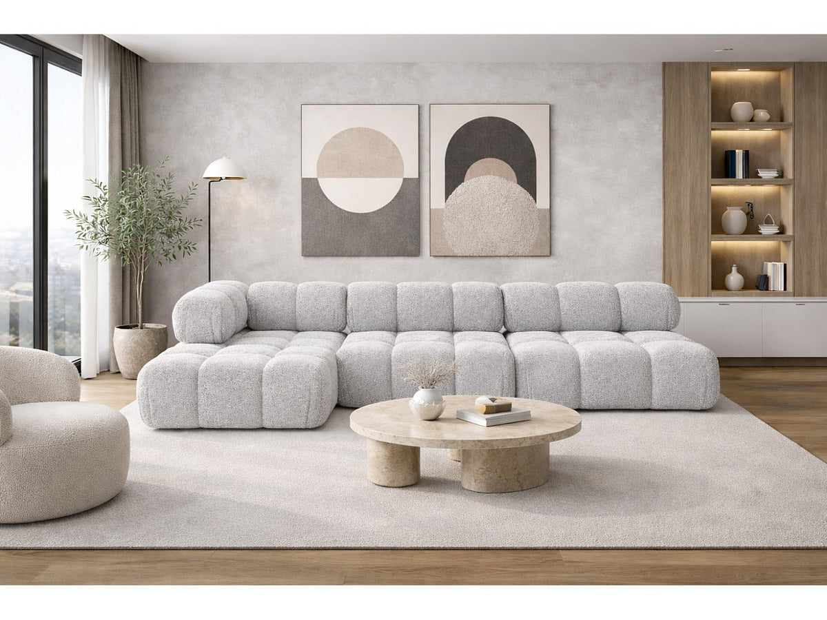 Canapé modulable gris tissu