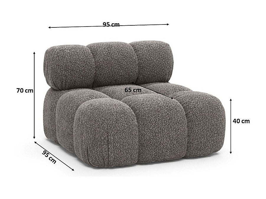 Canapé modulable marron tissu