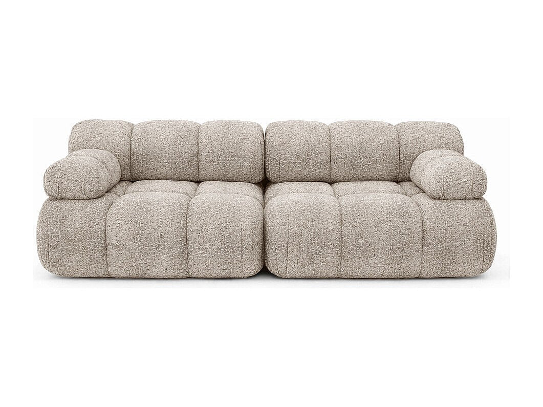 Canapé modulable 2 places beige tissu