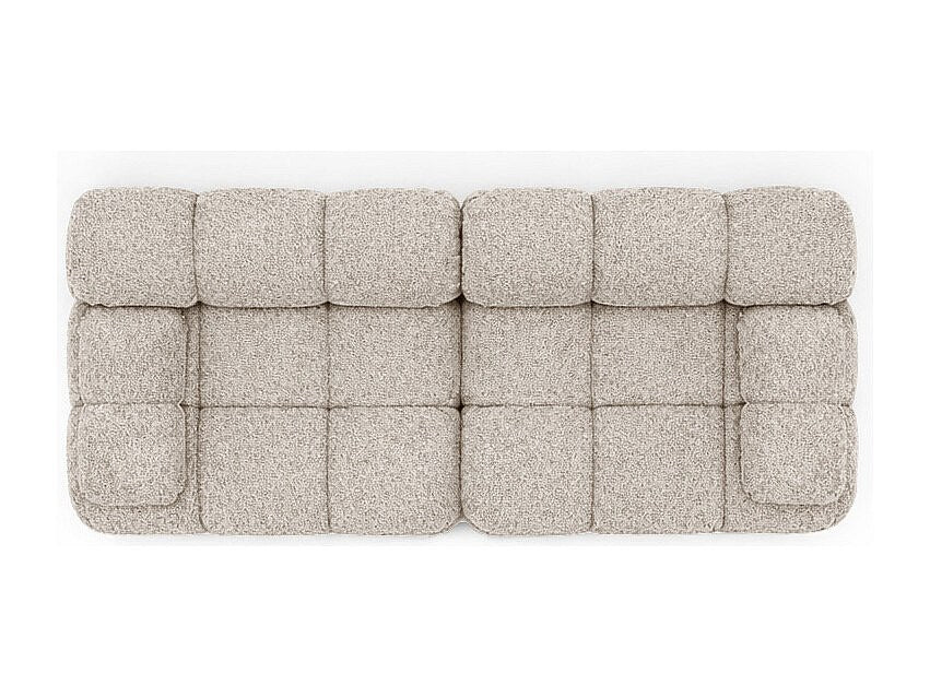 Canapé modulable 2 places beige tissu