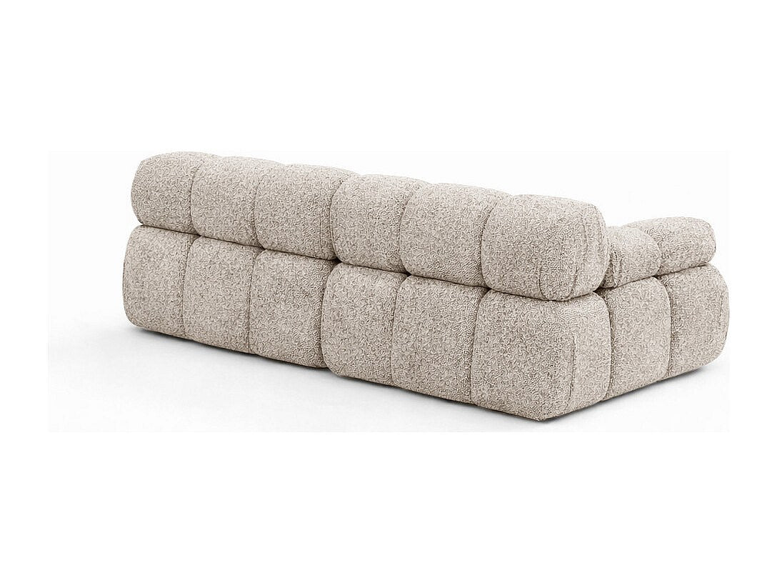 Canapé modulable 2 places beige tissu