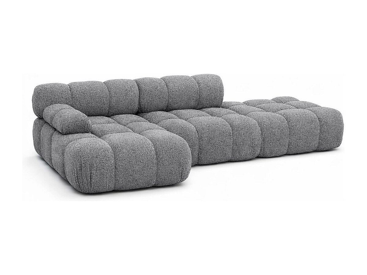 Pouf pour canapé modulable gris tissu