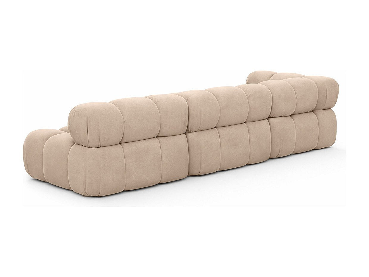 Canapé modulable beige tissu