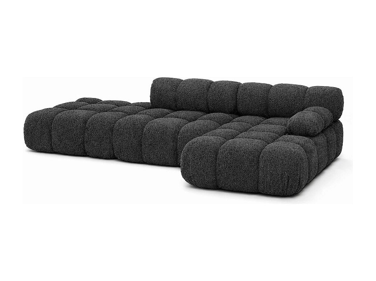 Pouf pour canapé modulable gris tissu