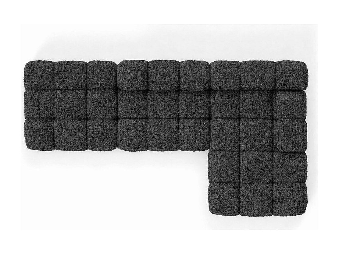 Pouf pour canapé modulable gris tissu