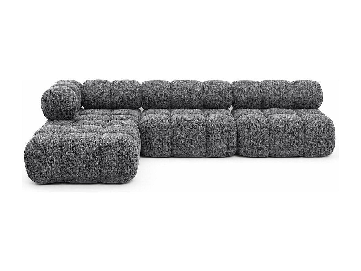 Canapé modulable gris tissu