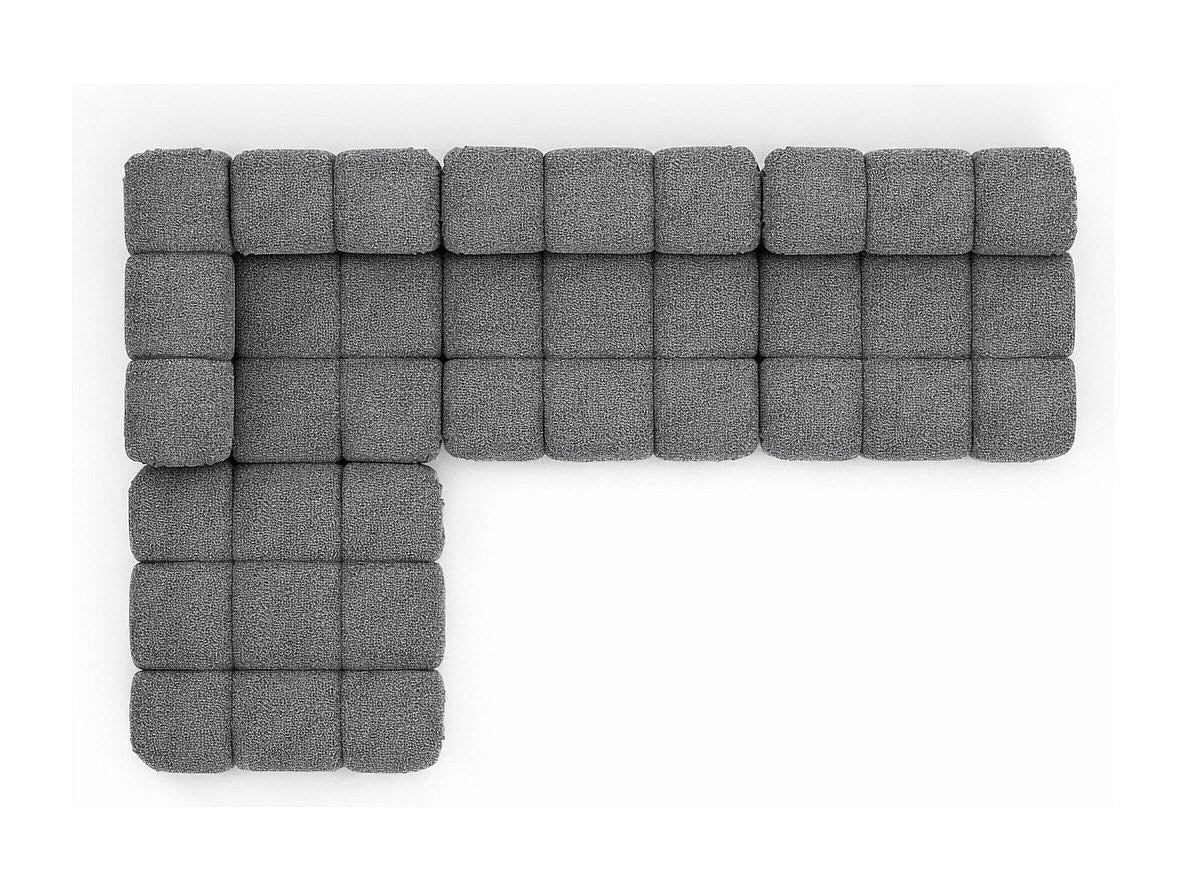 Canapé modulable gris tissu