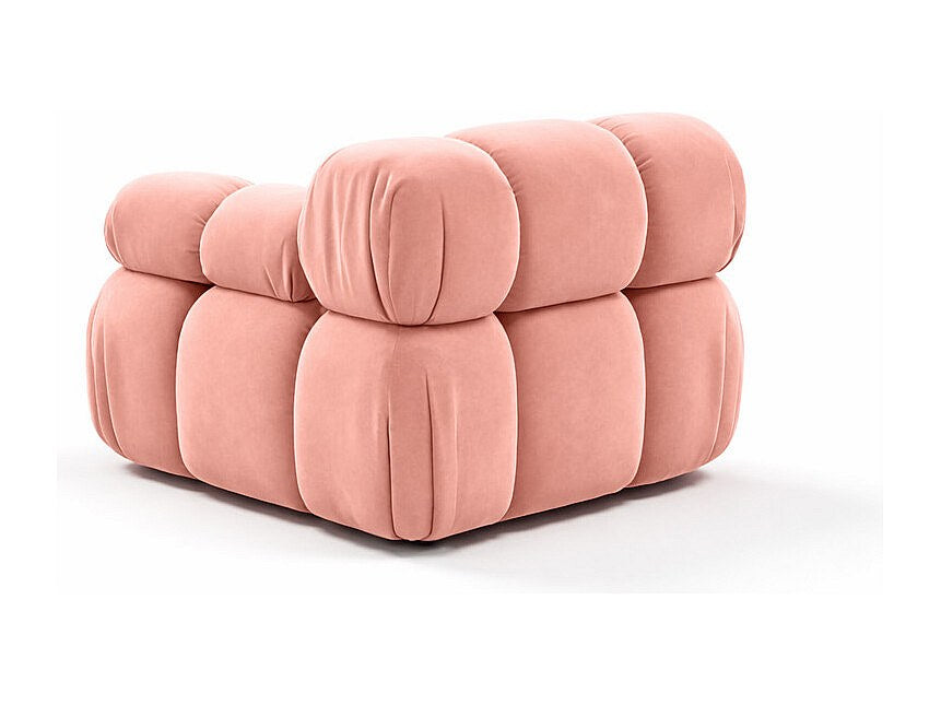 Canapé modulable rose tissu