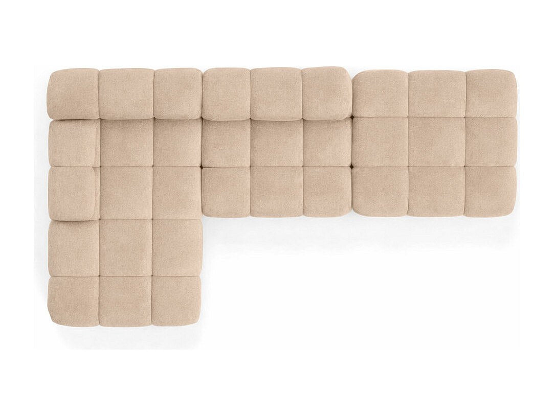 Pouf pour canapé modulable beige tissu