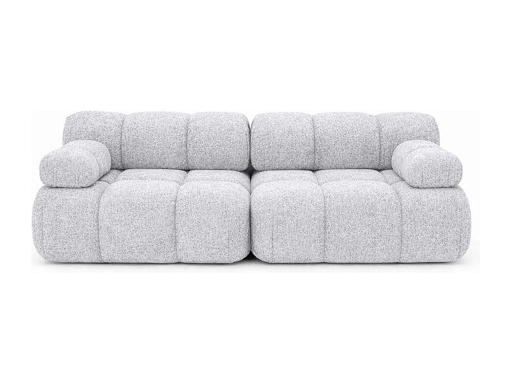 Canapé modulable 2 places gris tissu