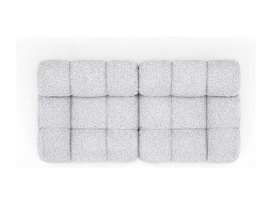 Canapé modulable 2 places gris tissu