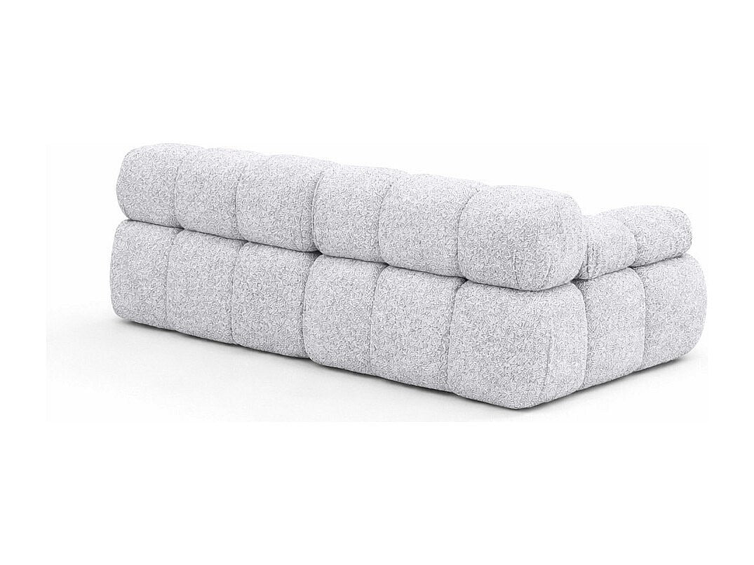 Canapé modulable 2 places gris tissu