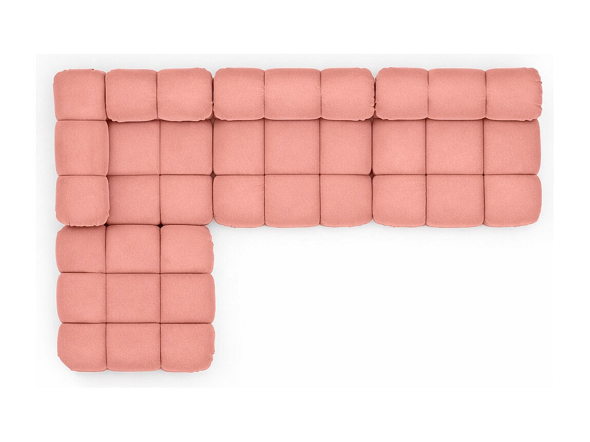 Canapé modulable rose tissu