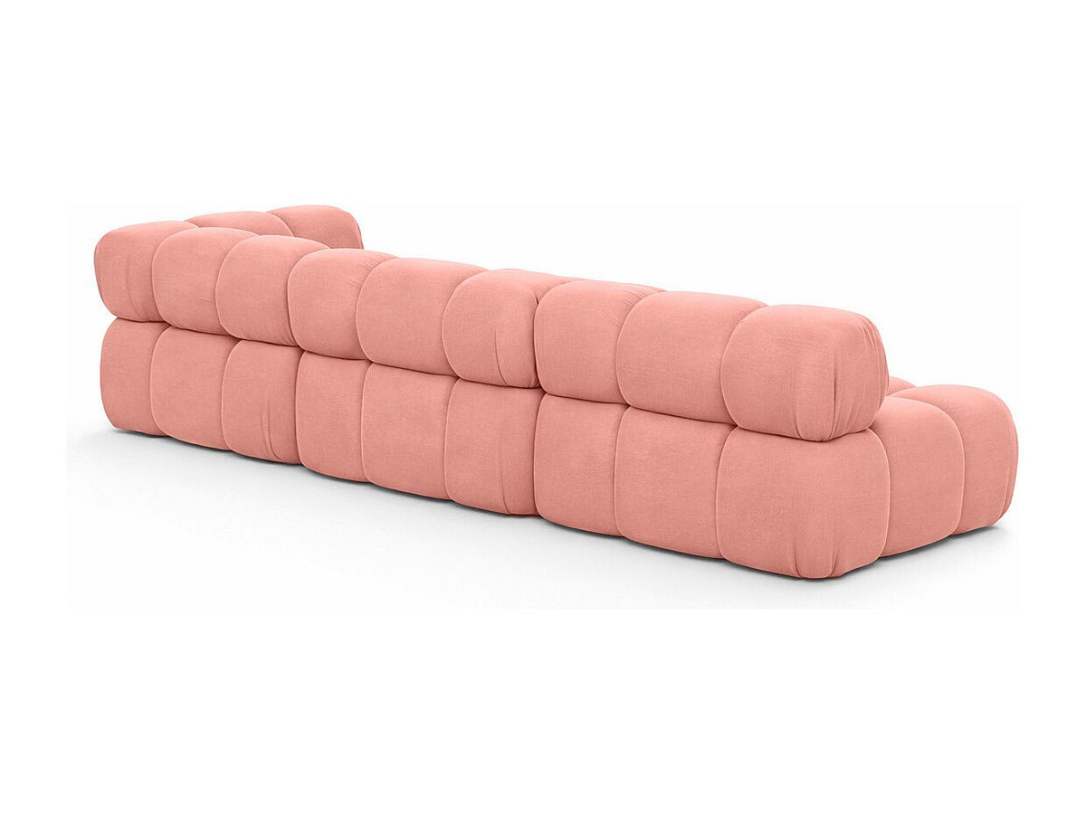 Canapé modulable rose tissu