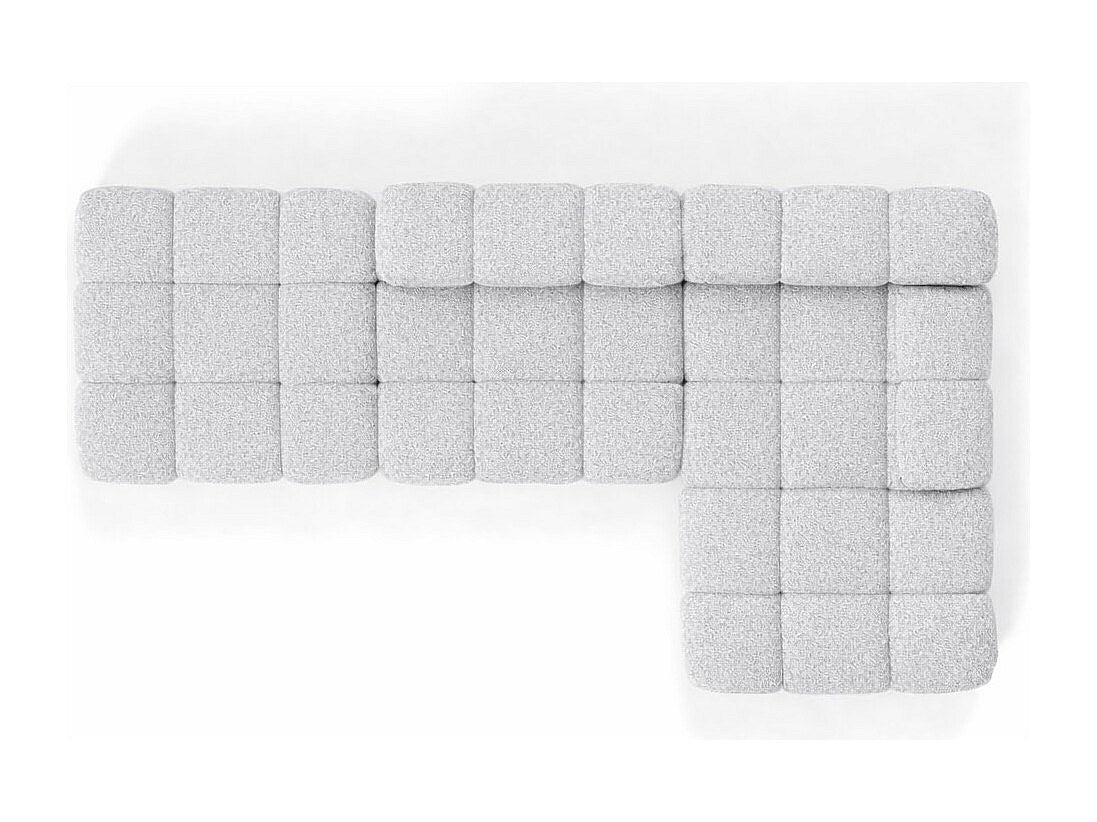 Pouf pour canapé modulable gris tissu
