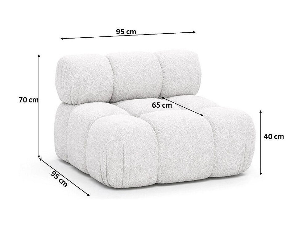 Canapé modulable beige tissu