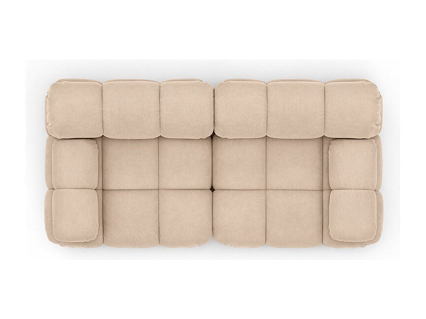 Canapé modulable 2 places beige tissu