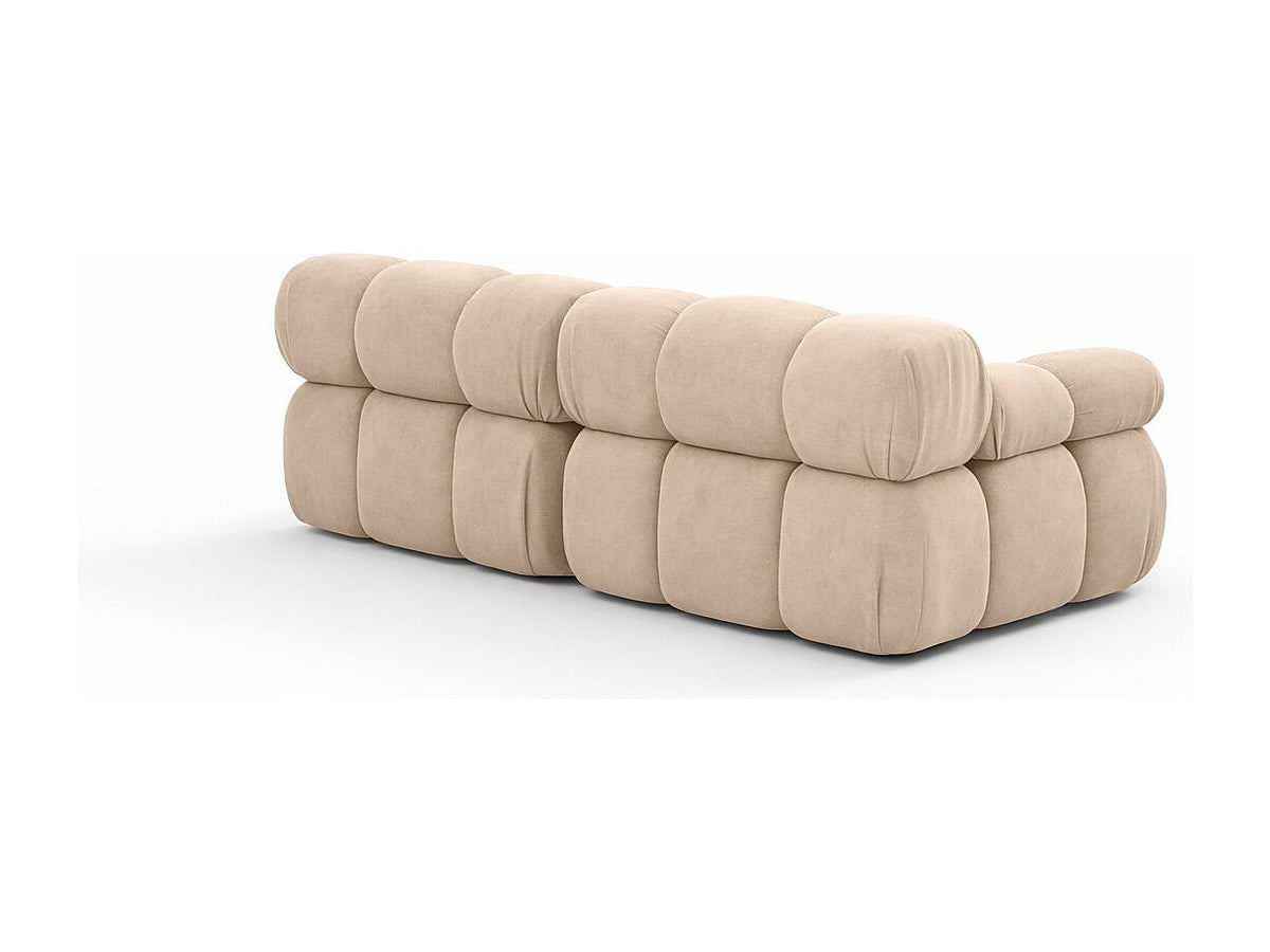 Canapé modulable 2 places beige tissu