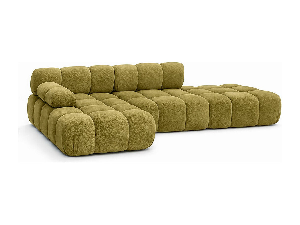 Pouf pour canapé modulable vert tissu