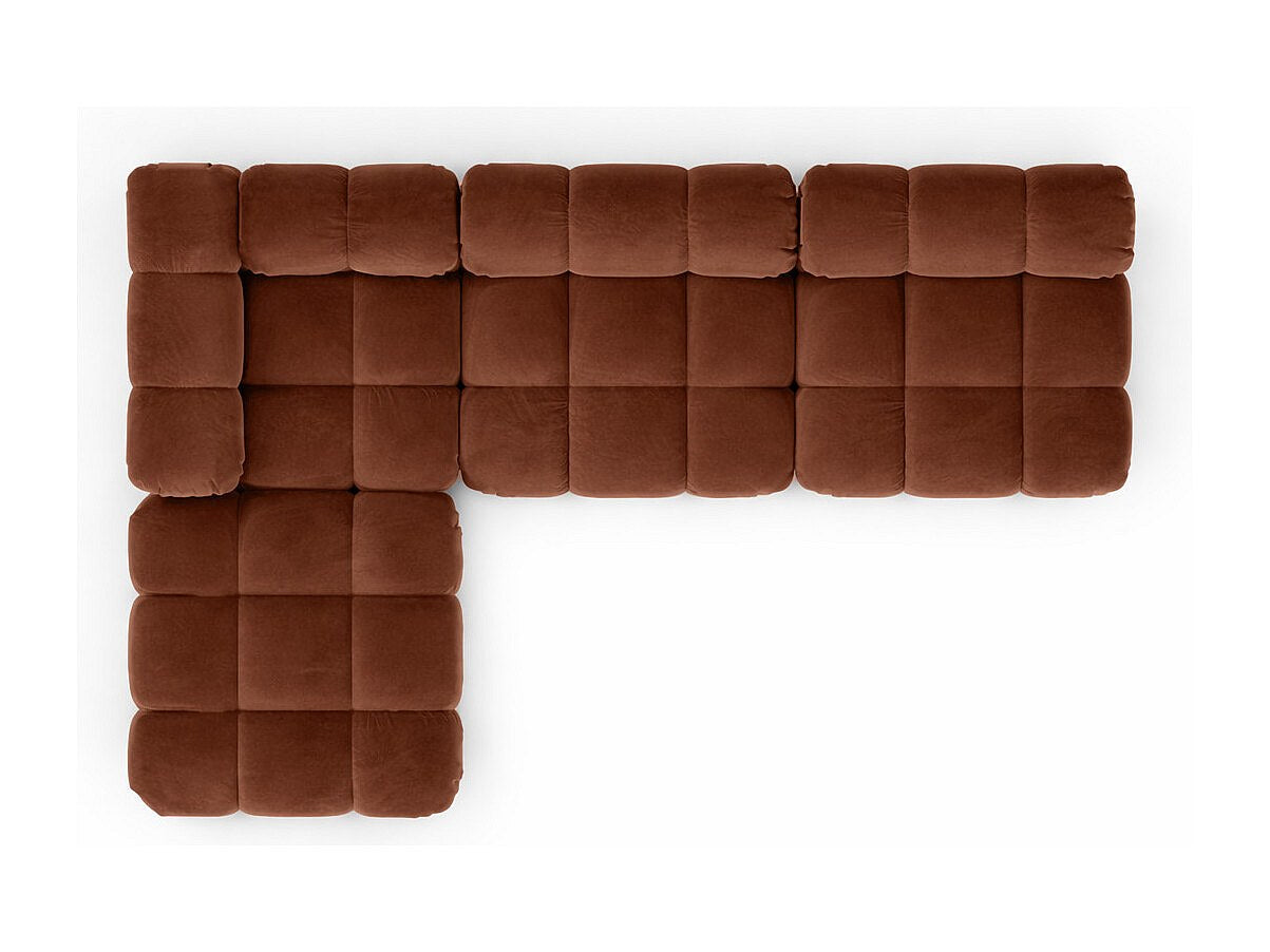 Canapé modulable marron tissu