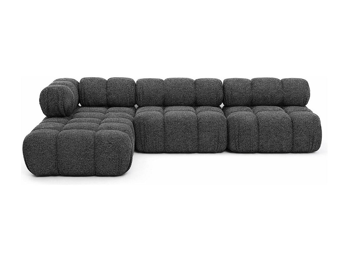 Canapé modulable gris tissu