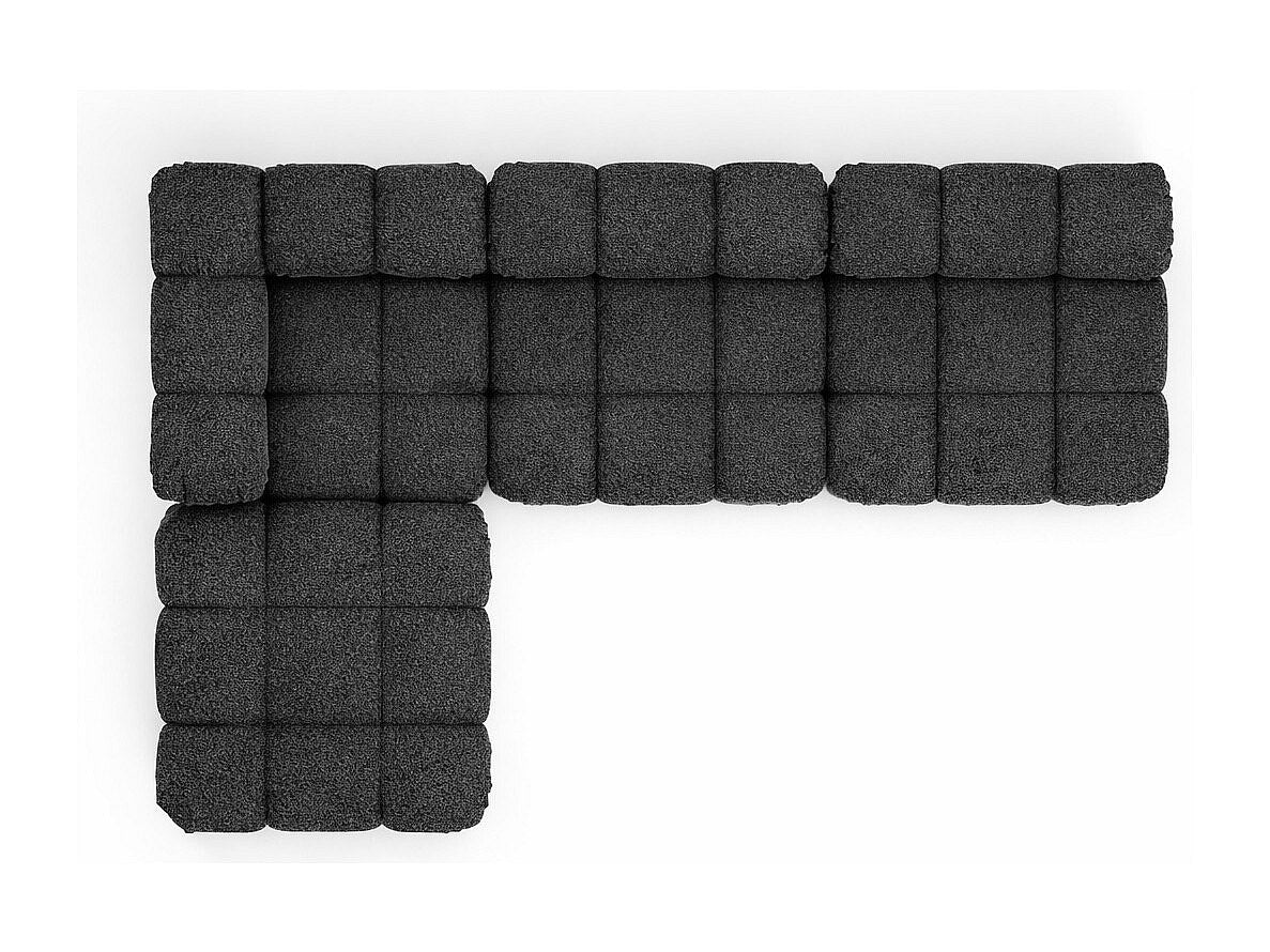 Canapé modulable gris tissu