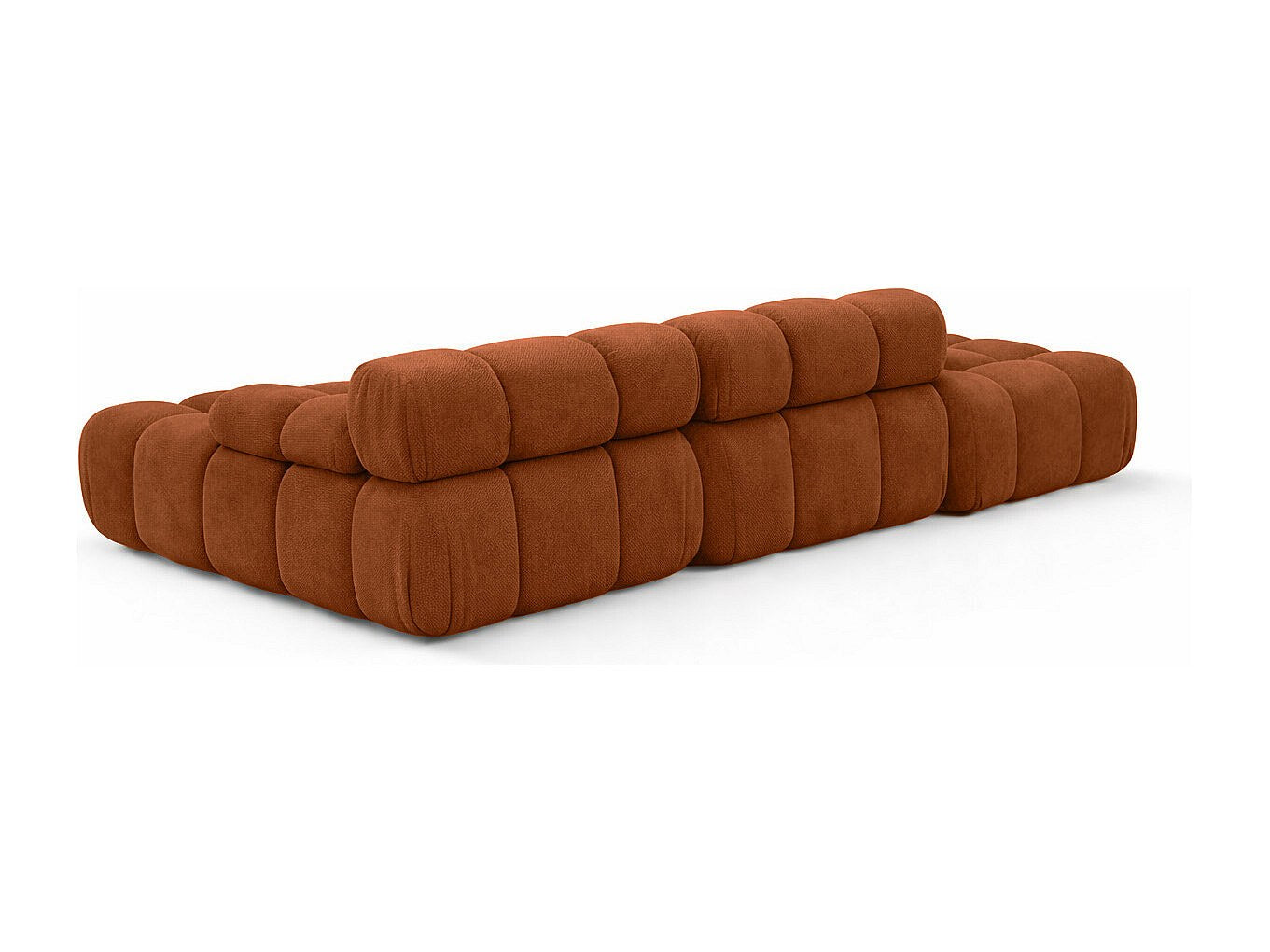 Pouf pour canapé modulable marron tissu