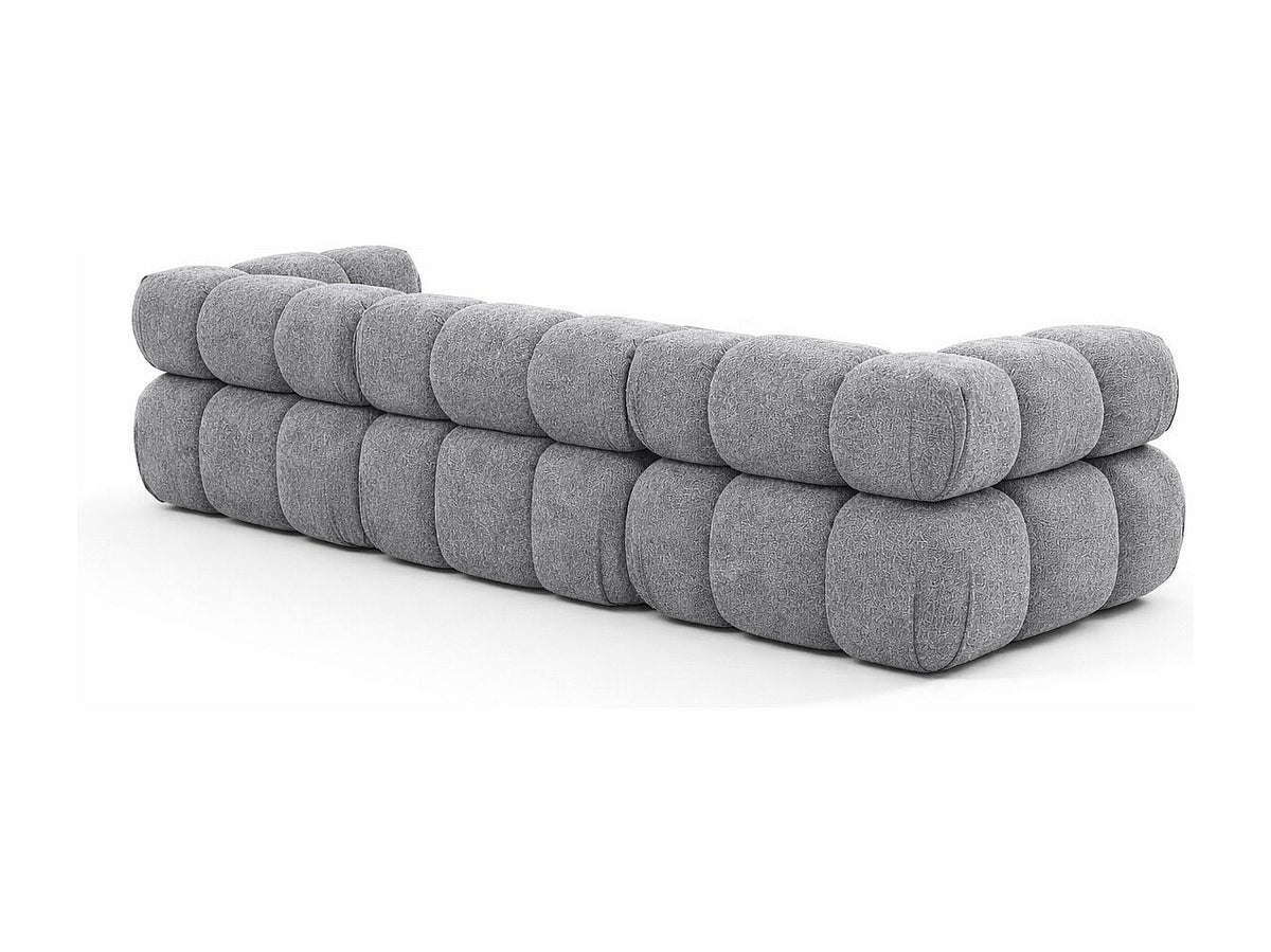 Canapé modulable 3 places gris tissu