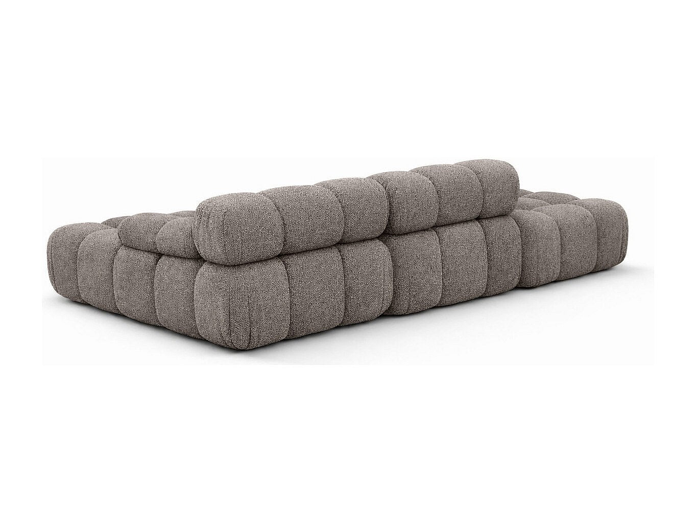 Pouf pour canapé modulable marron tissu