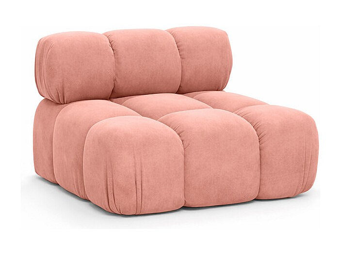Canapé modulable rose tissu