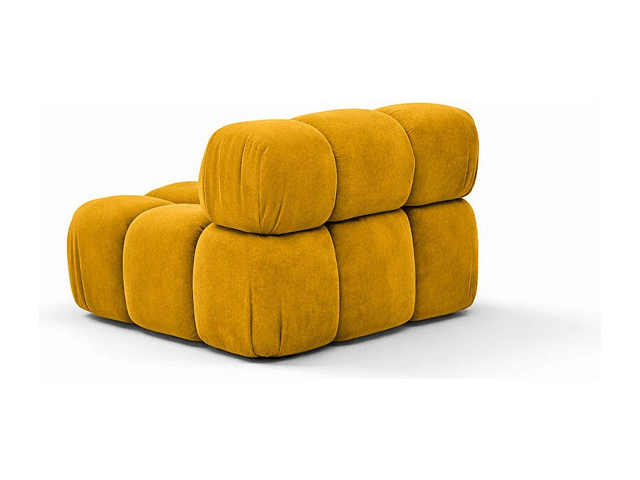 Canapé modulable jaune tissu