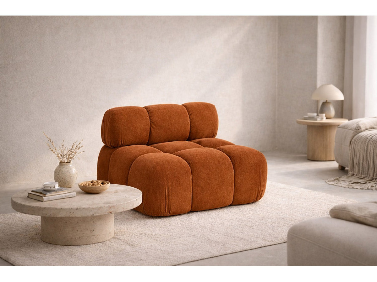 Canapé modulable marron tissu