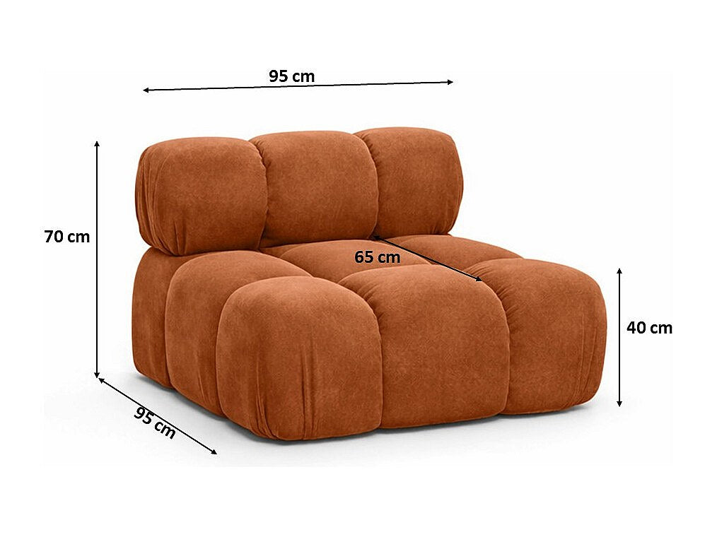 Canapé modulable marron tissu