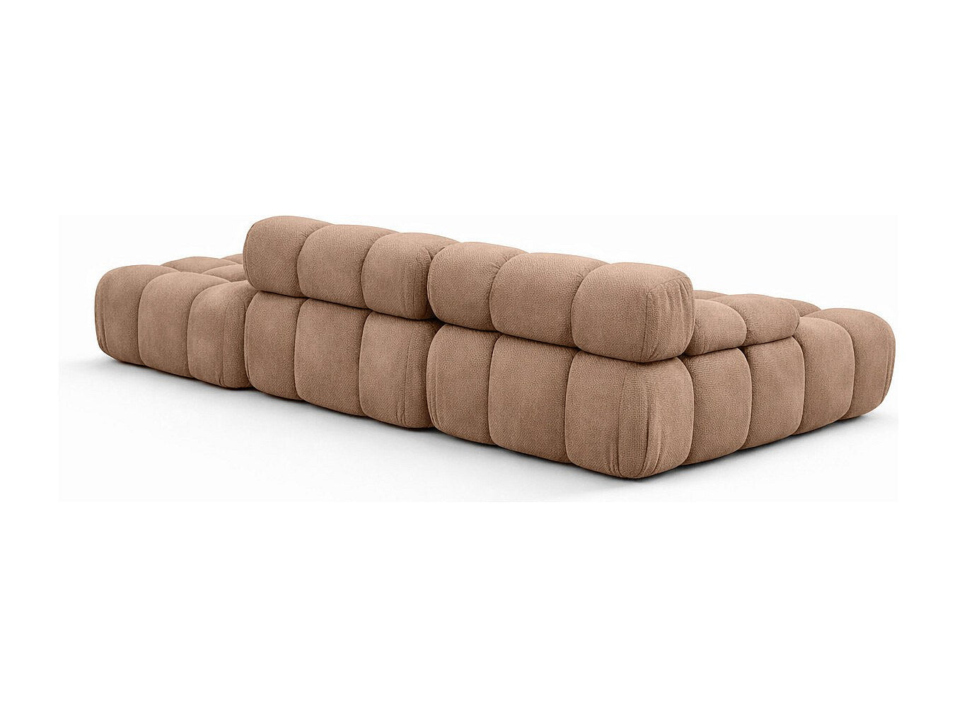 Pouf pour canapé modulable marron tissu