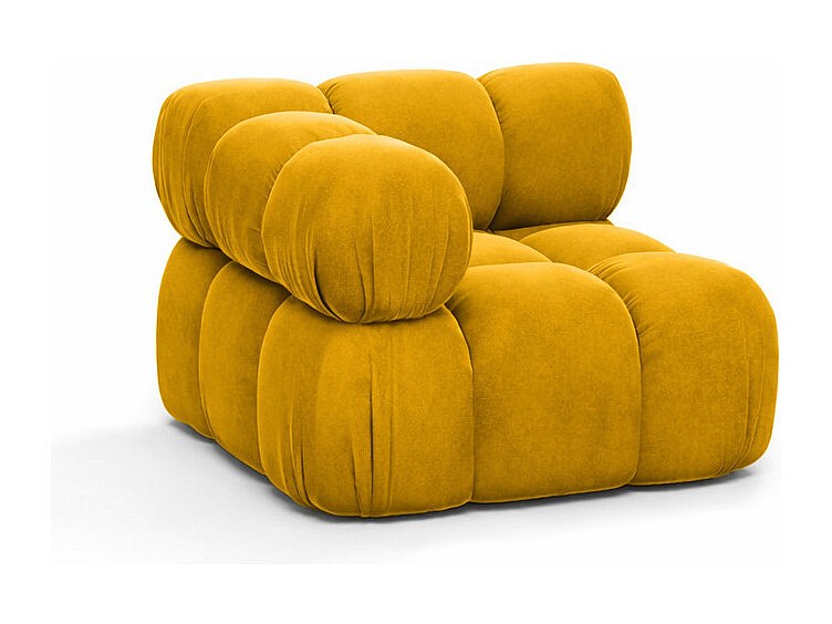Canapé modulable jaune tissu