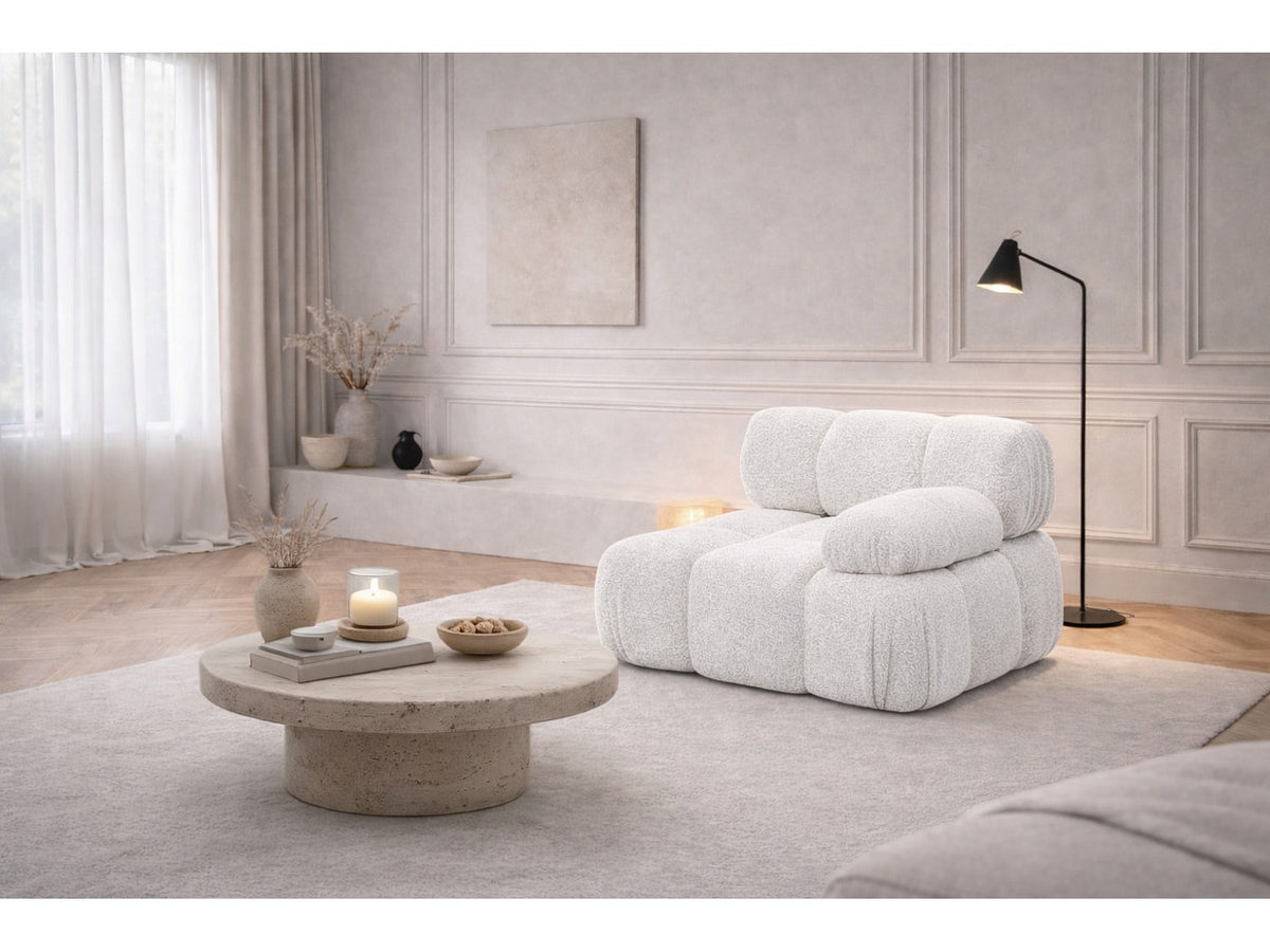 Canapé modulable beige tissu
