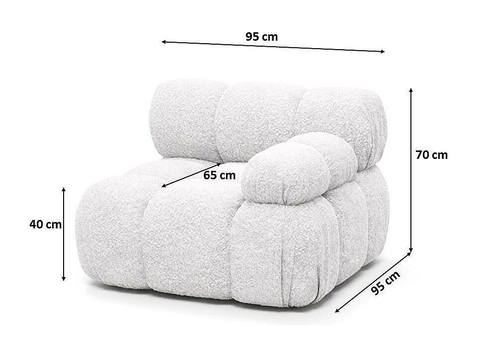 Canapé modulable beige tissu