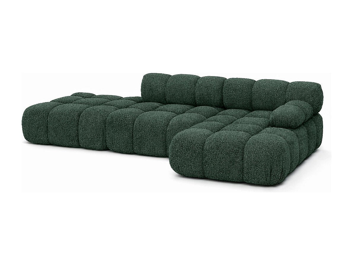 Pouf pour canapé modulable vert tissu