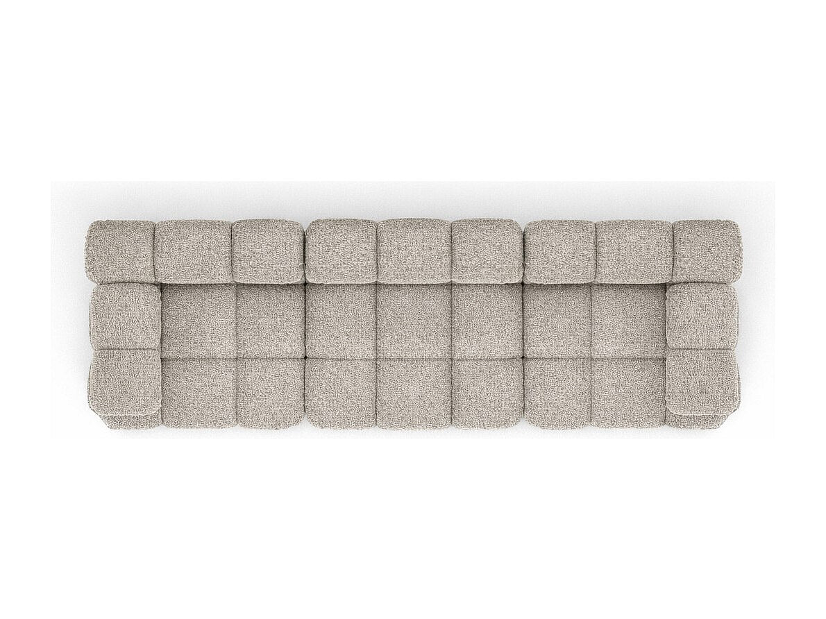 Canapé modulable 3 places beige tissu