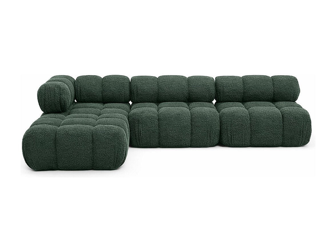 Canapé modulable vert tissu