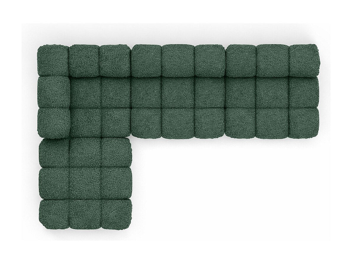 Canapé modulable vert tissu