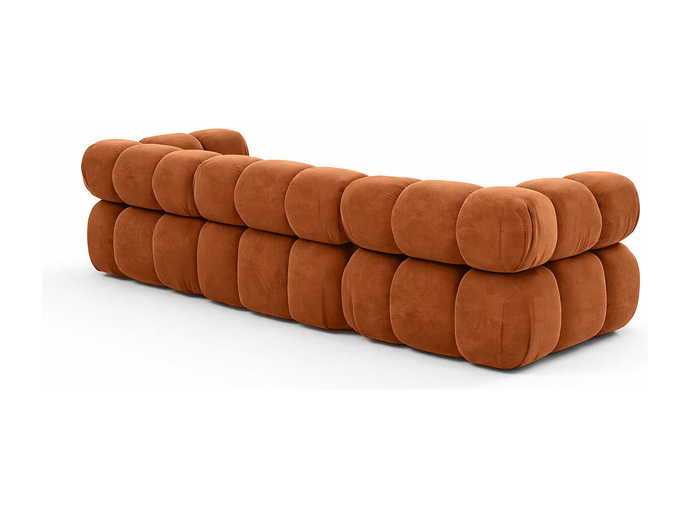 Canapé modulable 3 places marron tissu