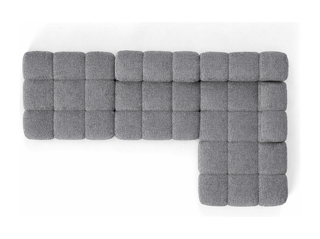 Pouf pour canapé modulable gris tissu
