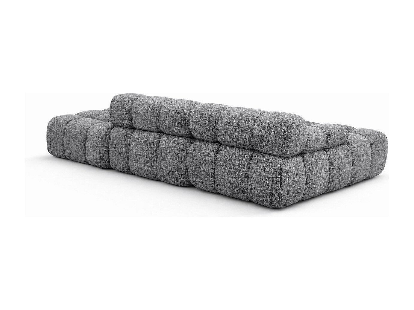 Pouf pour canapé modulable gris tissu